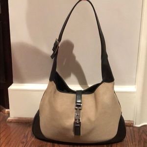 GUC Gucci wheat-colored bag, one inside pocket